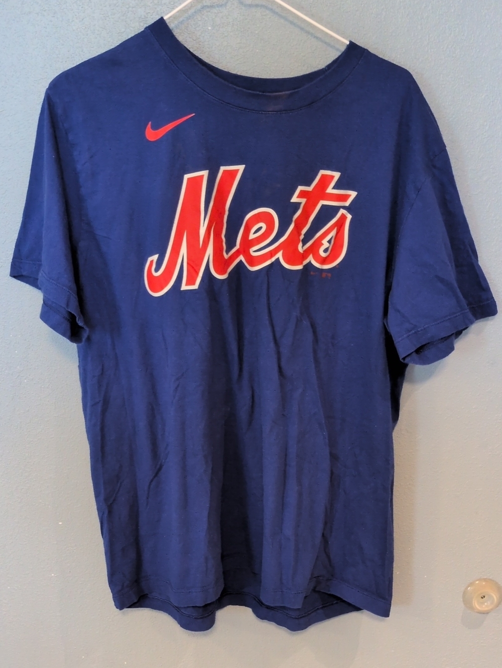 The Nike Tee New York Mets Baseball MLB Crewneck Shot Sleeve Shirt